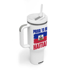 Proud To Be Haitian Tumbler With Handle Haiti Flag Heritage Pride TS02 Print Your Wear