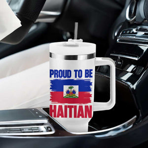Proud To Be Haitian Tumbler With Handle Haiti Flag Heritage Pride TS02 Print Your Wear