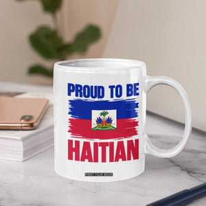 Proud To Be Haitian Coffee Mug Haiti Flag Heritage Pride TS02 Print Your Wear