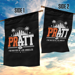 Pratt for Mayor of Los Angeles Retro Skyline Graphic Garden Flag Support Local Leadership LA City California Pride TS02 Print Your Wear
