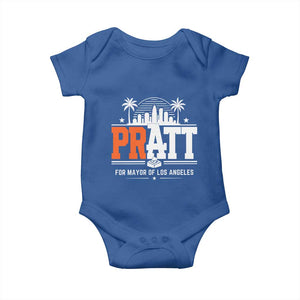 Pratt for Mayor of Los Angeles Retro Skyline Graphic Baby Onesie Support Local Leadership LA City California Pride TS02 Royal Blue Print Your Wear