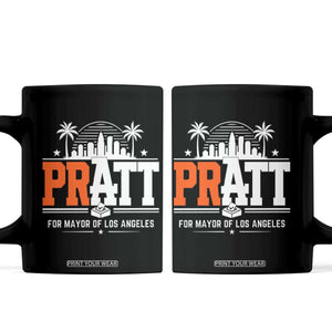 Pratt for Mayor of Los Angeles Retro Skyline Graphic Coffee Mug Support Local Leadership LA City California Pride TS02 Black Print Your Wear