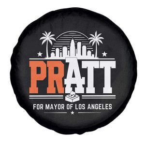 Pratt for Mayor of Los Angeles Retro Skyline Graphic Spare Tire Cover Support Local Leadership LA City California Pride TS02 Print Your Wear