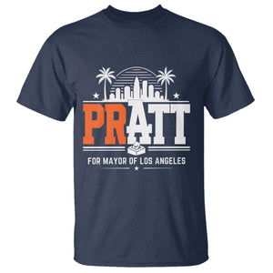 Pratt for Mayor of Los Angeles Retro Skyline Graphic T Shirt Support Local Leadership LA City California Pride TS02 Navy Print Your Wear