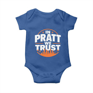 In Pratt We Trust Los Angeles Skyline Graphic Baby Onesie Patriotic LA City California Pride Local Leadership TS02 Royal Blue Print Your Wear