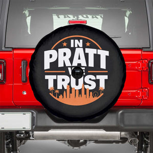 In Pratt We Trust Los Angeles Skyline Graphic Spare Tire Cover Patriotic LA City California Pride Local Leadership TS02 Black Print Your Wear