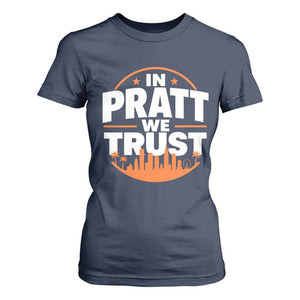 In Pratt We Trust Los Angeles Skyline Graphic T Shirt For Women Patriotic LA City California Pride Local Leadership TS02 Navy Print Your Wear