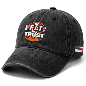 In Pratt We Trust Los Angeles Skyline Graphic Washed Cotton Baseball Cap Patriotic LA City California Pride Local Leadership TS02 Print Your Wear