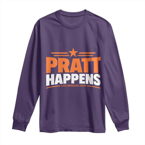 Pratt Happens Los Angeles 2026 Long Sleeve Shirt Funny Political Patriotic LA City California Pride Leadership TS02 Purple Print Your Wear