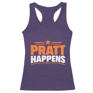 Pratt Happens Los Angeles 2026 Racerback Tank Top Funny Political Patriotic LA City California Pride Leadership TS02 Purple Print Your Wear