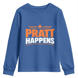 Pratt Happens Los Angeles 2026 Youth Sweatshirt Funny Political Patriotic LA City California Pride Leadership TS02 Royal Blue Print Your Wear