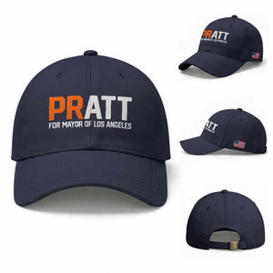 Pratt for Mayor Los Angeles Baseball Cap LA City Caliornia Pride Political Campaign Supporter TS02 Baseball Cap Universal Fit Navy Print Your Wear