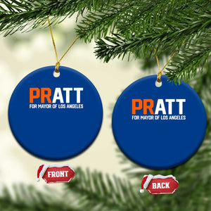 Pratt for Mayor Los Angeles Ceramic Ornament LA City Caliornia Pride Political Campaign Supporter TS02 1pc Blue Print Your Wear