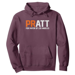 Pratt for Mayor Los Angeles Hoodie LA City Caliornia Pride Political Campaign Supporter TS02 Maroon Print Your Wear