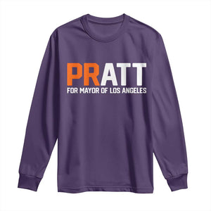 Pratt for Mayor Los Angeles Long Sleeve Shirt LA City Caliornia Pride Political Campaign Supporter TS02 Purple Print Your Wear