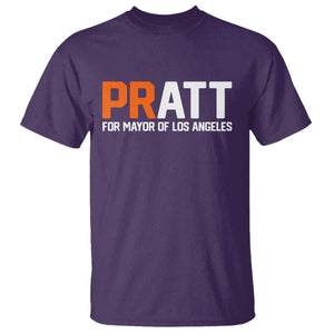 Pratt for Mayor Los Angeles T Shirt LA City Caliornia Pride Political Campaign Supporter TS02 Purple Print Your Wear