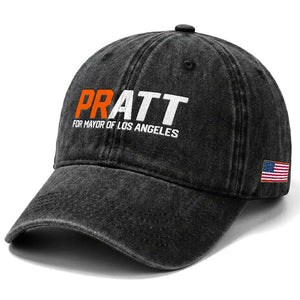 Pratt for Mayor Los Angeles Washed Cotton Baseball Cap LA City Caliornia Pride Political Campaign Supporter TS02 Print Your Wear