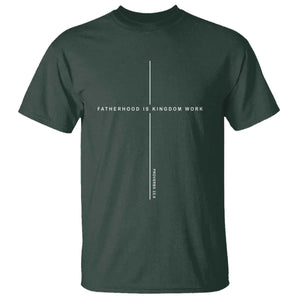 Christian Dad Fatherhood Is Kingdom Work T Shirt Bible Verse Proverbs 22 6 Minimalist Faith-Based Gift Fathers Day