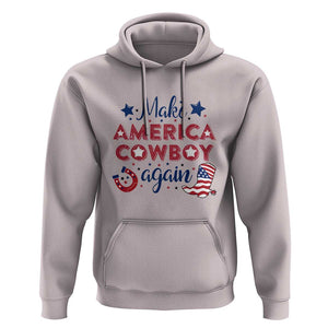 Retro Western Hoodie Make America A Cowboy Again Country Lifestyle Rodeo TS02 Ice Gray Print Your Wear