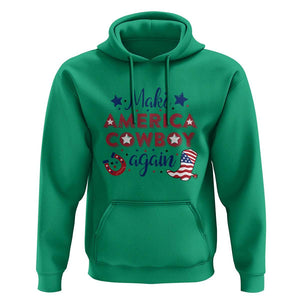 Retro Western Hoodie Make America A Cowboy Again Country Lifestyle Rodeo TS02 Irish Green Print Your Wear