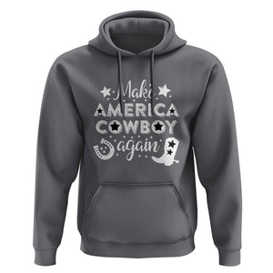 Retro Western Hoodie Make America A Cowboy Again Country Lifestyle Rodeo TS02 Charcoal Print Your Wear