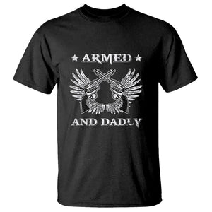 Funny Western Dad T Shirt Armed And Dadly American Fathers Vintage Retro TS02 Black Print Your Wear