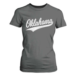 Vintage Oklahoma Throwback Distressed T Shirt For Women Retro Classic OK State Pride TS02 Dark Heather Print Your Wear