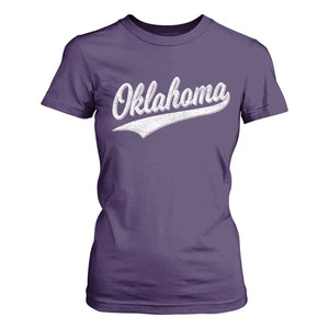 Vintage Oklahoma Throwback Distressed T Shirt For Women Retro Classic OK State Pride TS02 Purple Print Your Wear