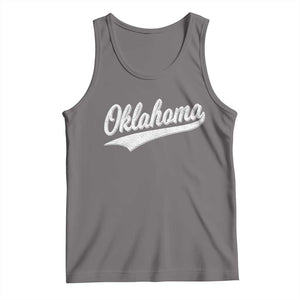 Vintage Oklahoma Throwback Distressed Tank Top Retro Classic OK State Pride TS02 Deep Heather Print Your Wear