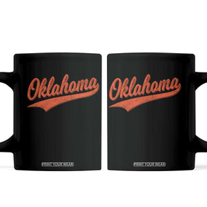 Vintage Oklahoma Orange Throwback Distressed Coffee Mug Retro Classic OK State Pride TS02 Black Print Your Wear