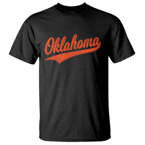 Vintage Oklahoma Orange Throwback Distressed T Shirt Retro Classic OK State Pride TS02 Black Print Your Wear