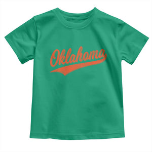 Vintage Oklahoma Orange Throwback Distressed Toddler T Shirt Retro Classic OK State Pride TS02 Irish Green Print Your Wear