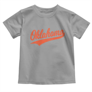 Vintage Oklahoma Orange Throwback Distressed Toddler T Shirt Retro Classic OK State Pride TS02 Sport Gray Print Your Wear