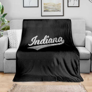 Vintage Indiana Retro Throwback Distressed Throw Blanket Retro Classic IN State Pride TS02 Print Your Wear