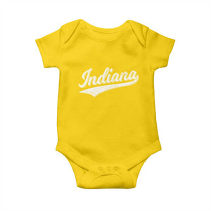 Vintage Indiana Retro Throwback Distressed Baby Onesie Retro Classic IN State Pride TS02 Daisy Print Your Wear