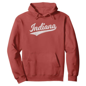Vintage Indiana Retro Throwback Distressed Hoodie Retro Classic IN State Pride TS02 Red Print Your Wear