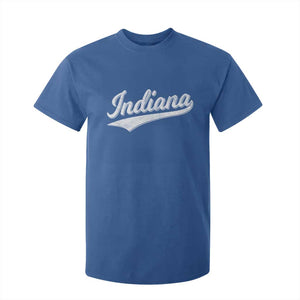 Vintage Indiana Retro Throwback Distressed T Shirt For Kid Retro Classic IN State Pride TS02 Royal Blue Print Your Wear