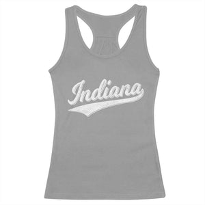 Vintage Indiana Retro Throwback Distressed Racerback Tank Top Retro Classic IN State Pride TS02 Sport Gray Print Your Wear