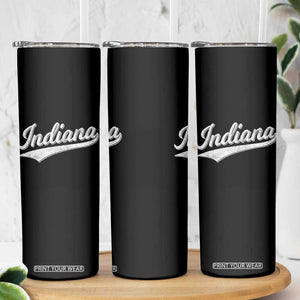 Vintage Indiana Retro Throwback Distressed Skinny Tumbler Retro Classic IN State Pride TS02 Print Your Wear