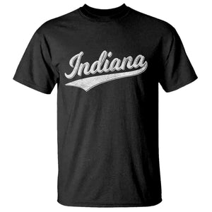 Vintage Indiana Retro Throwback Distressed T Shirt Retro Classic IN State Pride TS02 Black Print Your Wear