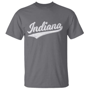 Vintage Indiana Retro Throwback Distressed T Shirt Retro Classic IN State Pride TS02 Charcoal Print Your Wear