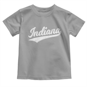 Vintage Indiana Retro Throwback Distressed Toddler T Shirt Retro Classic IN State Pride TS02 Sport Gray Print Your Wear