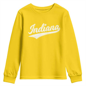 Vintage Indiana Retro Throwback Distressed Youth Sweatshirt Retro Classic IN State Pride TS02 Daisy Print Your Wear