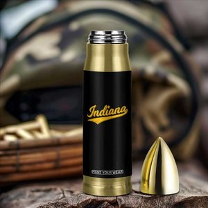 Vintage Indiana Retro Yellow Throwback Distressed Bullet Tumbler Retro Classic IN State Pride TS02 Print Your Wear