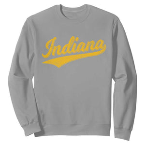Vintage Indiana Retro Yellow Throwback Distressed Sweatshirt Retro Classic IN State Pride TS02 Sport Gray Print Your Wear