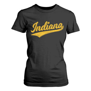 Vintage Indiana Retro Yellow Throwback Distressed T Shirt For Women Retro Classic IN State Pride TS02 Black Print Your Wear