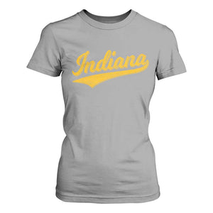 Vintage Indiana Retro Yellow Throwback Distressed T Shirt For Women Retro Classic IN State Pride TS02 Sport Gray Print Your Wear