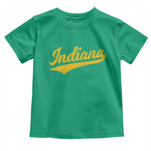 Vintage Indiana Retro Yellow Throwback Distressed Toddler T Shirt Retro Classic IN State Pride TS02 Irish Green Print Your Wear