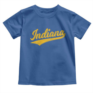 Vintage Indiana Retro Yellow Throwback Distressed Toddler T Shirt Retro Classic IN State Pride TS02 Royal Blue Print Your Wear