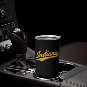 Vintage Indiana Retro Yellow Throwback Distressed Tumbler Cup Retro Classic IN State Pride TS02 Print Your Wear